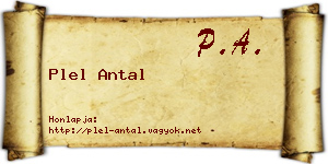 Plel Antal névjegykártya